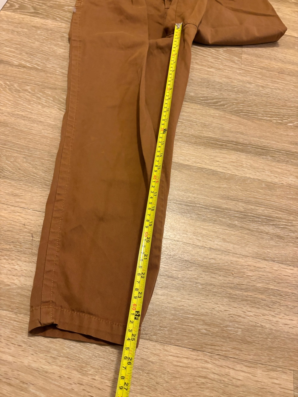 Free People High-Waist Tie Belt Trousers in Warm Brown - Picture 6 of 10